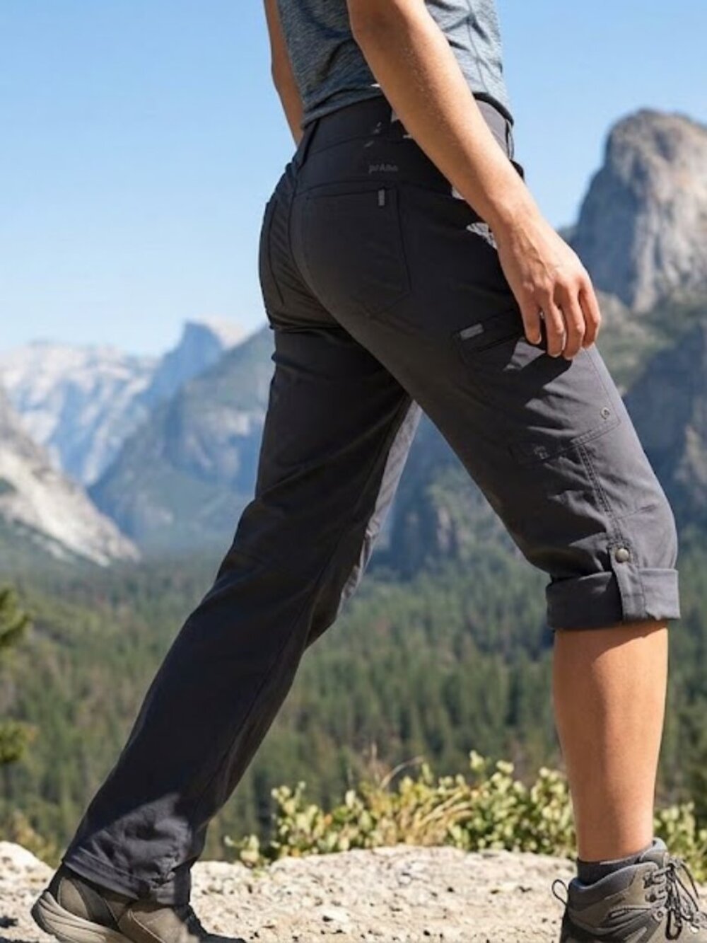 Prana Women's Convertible Nylon Stretch Utility Hiking Pants - Gray (Size 4)